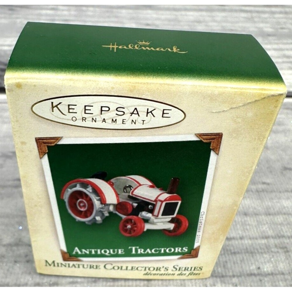 HALLMARK KEEPSAKE‎ 2005 MINIATURE CHRISTMAS ORNAMENT ANTIQUE TRACTORS